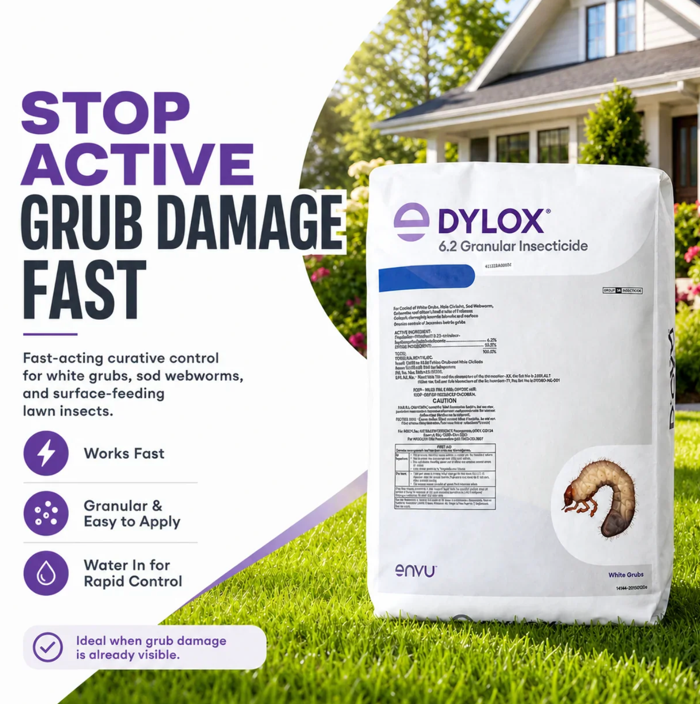 Caterpillar Treatment - Tropical Sod Web Worms, Army Worms, Grubs (up to 5,000 sq. ft.) *1 Treatment Included*