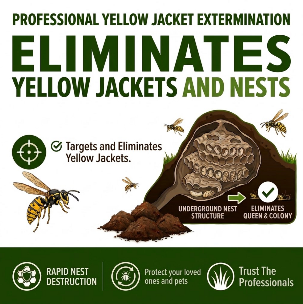 Yellow Jacket AKA Ground Hornet Extermination