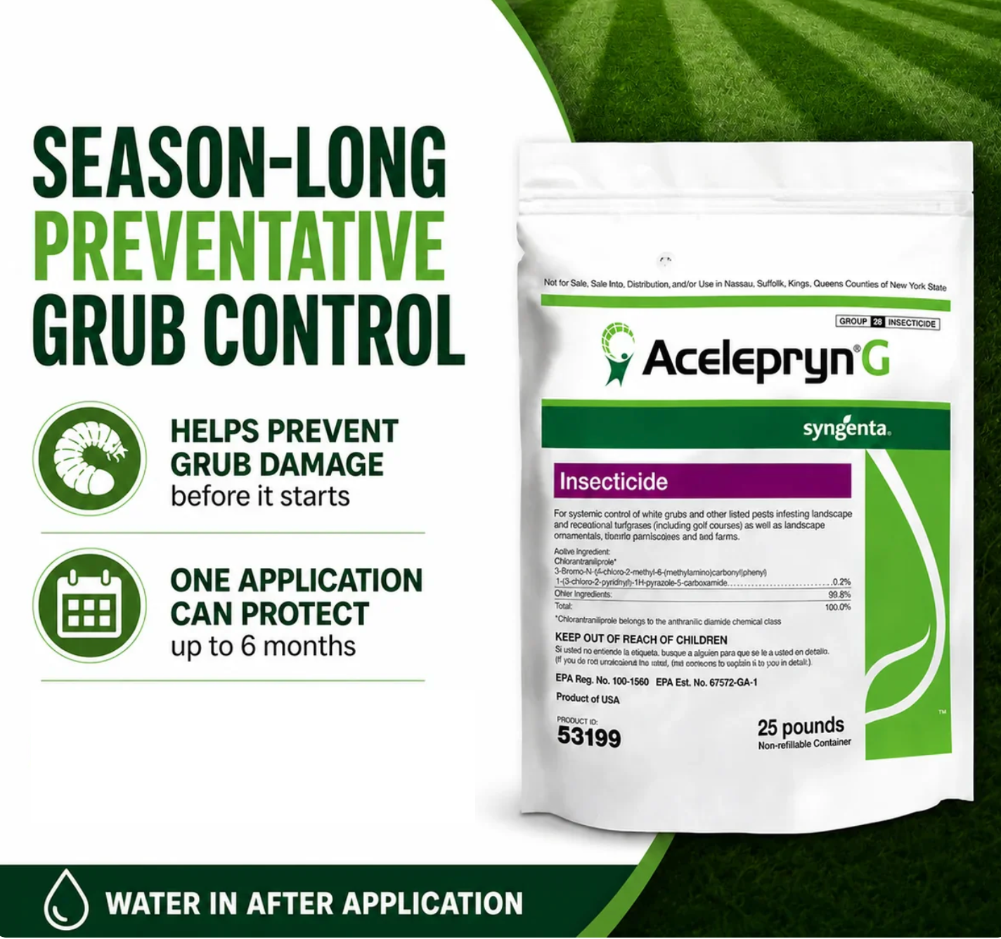 Caterpillar Treatment - Tropical Sod Web Worms, Army Worms, Grubs (up to 5,000 sq. ft.) *1 Treatment Included*